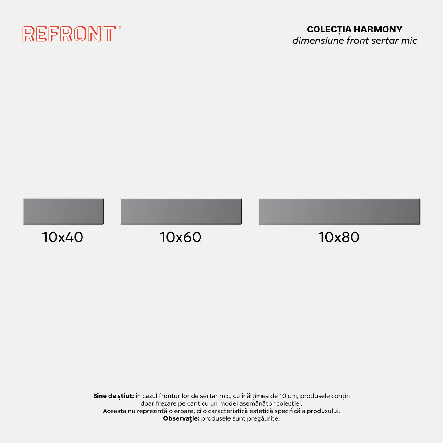 Colecția Harmony - Front sertar mic