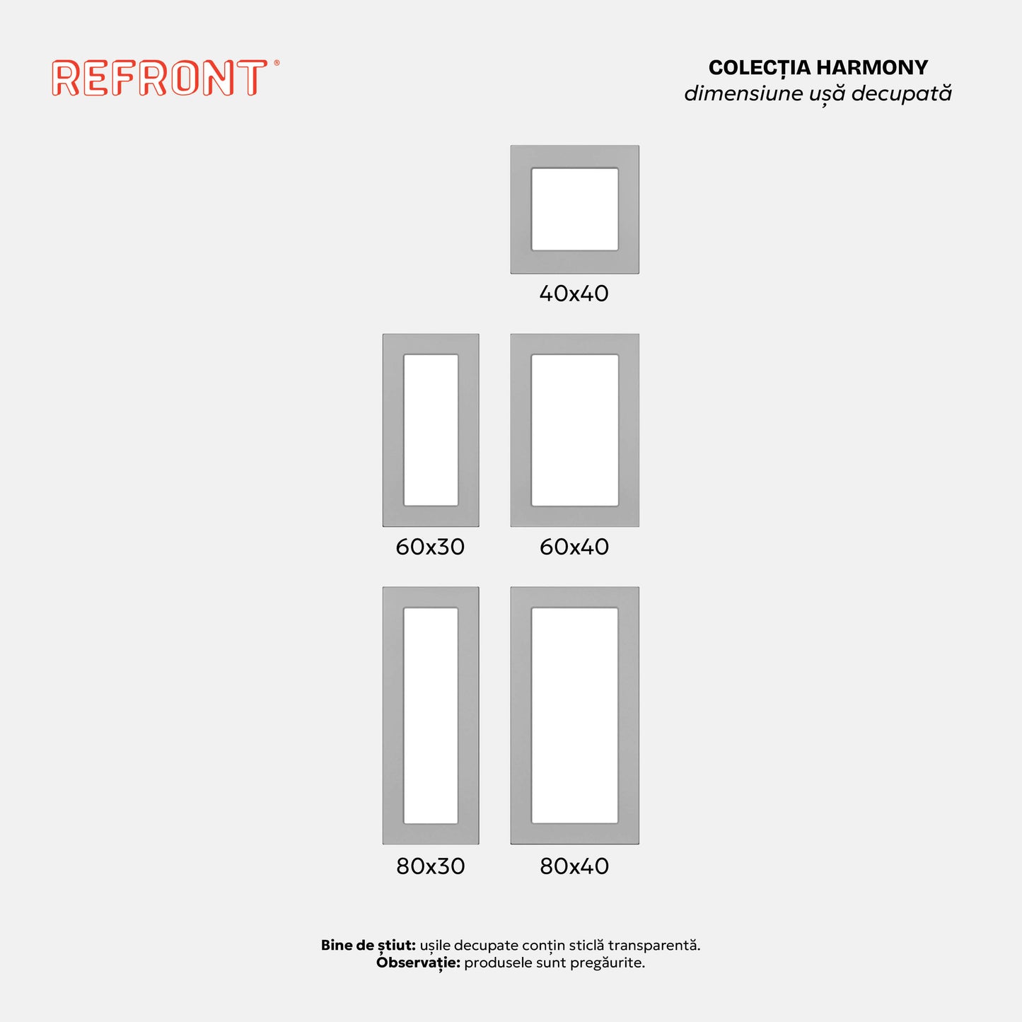 Colecția Harmony - Ușă decupată