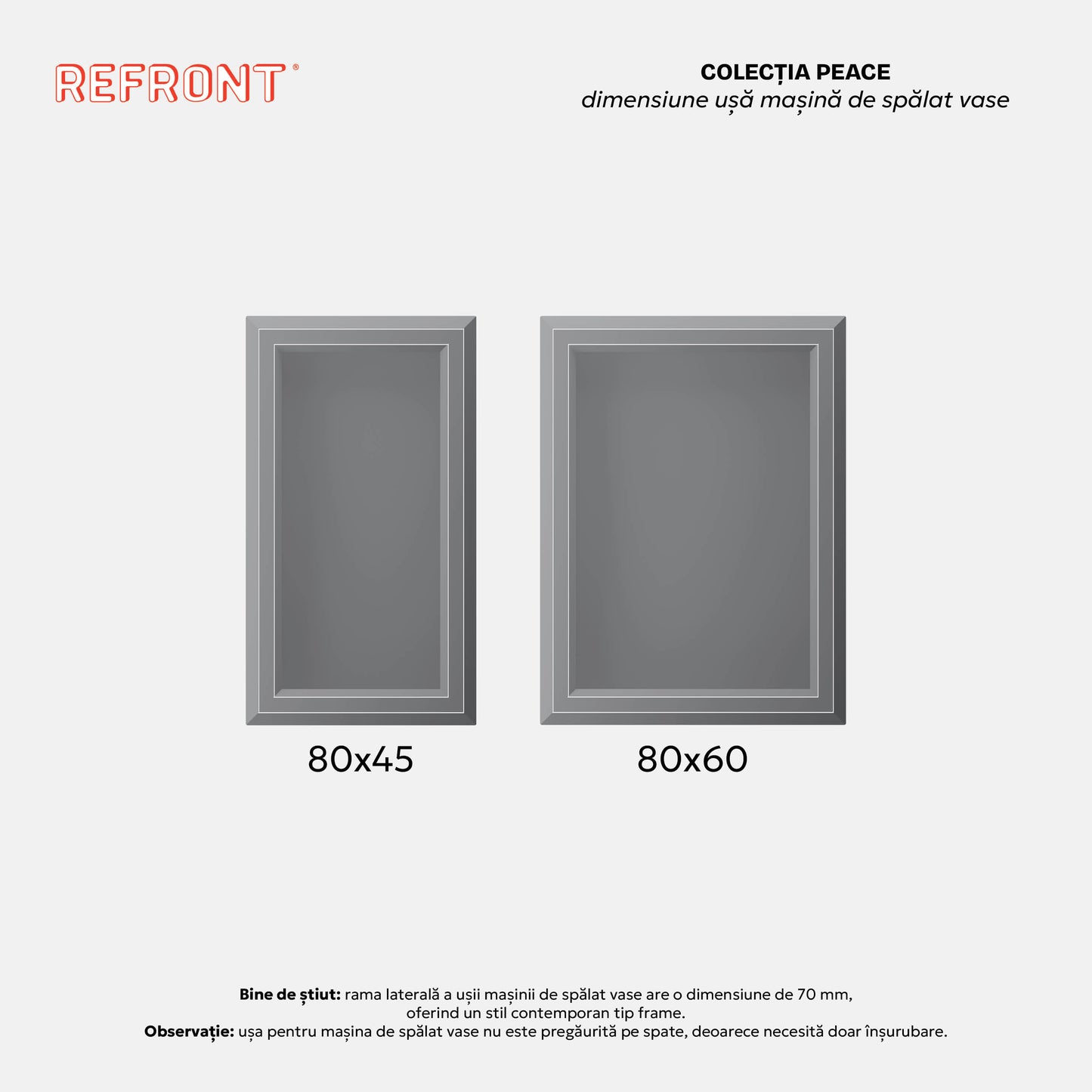 Colecția Peace - Ușă mașină de spălat vase