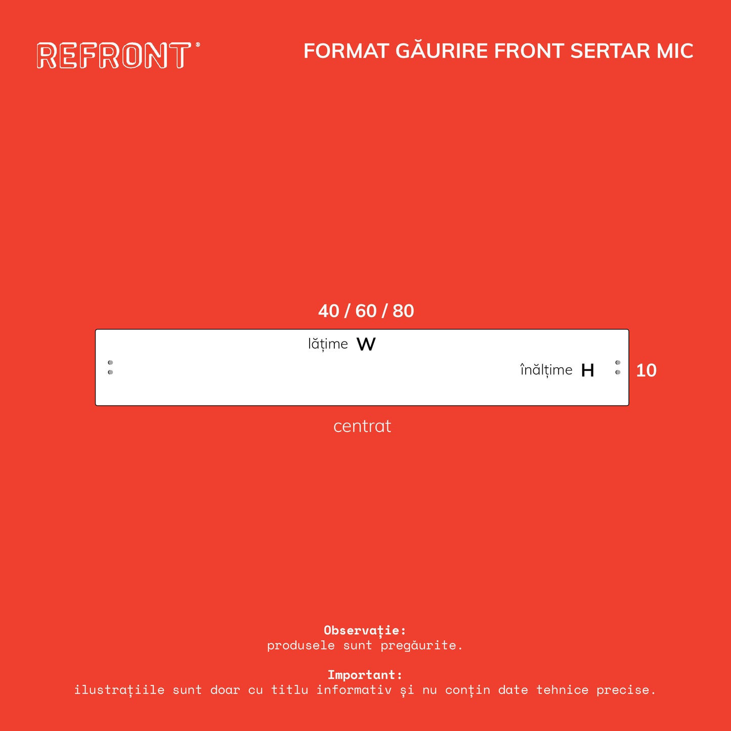 Colecția Romance - Front sertar mic